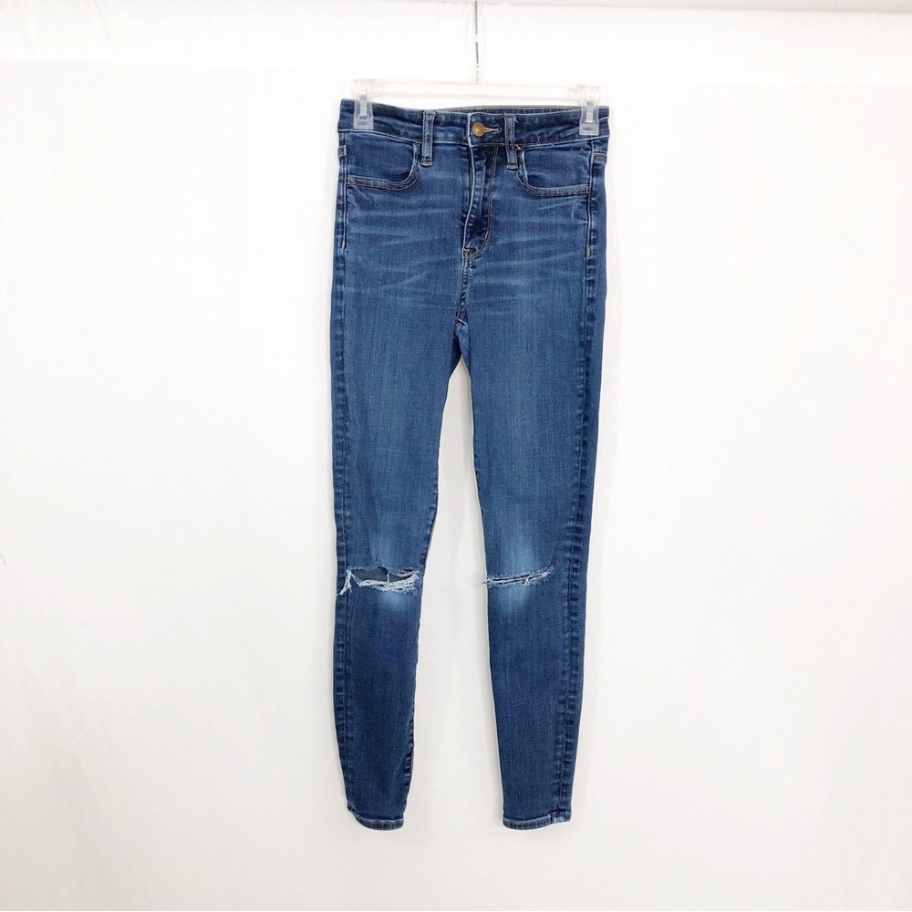 American Eagle Super High Rise Jegging Jeans, Size 2 Short, Blue